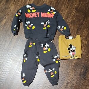 Mickey Mouse Kids Sweatshirt and Jogger Set - Black